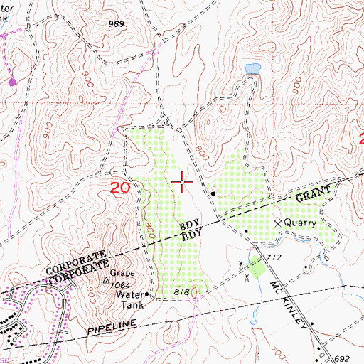 Topographic Map of Corona Fire Department Station 4, CA
