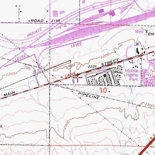 Topographic Map of Barstow Fire Protection District Station 363, CA