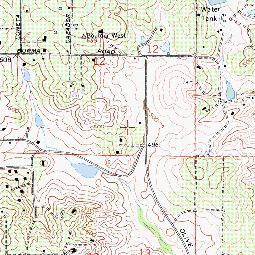 Topographic Map of North County Fire Protection District Station 3, CA