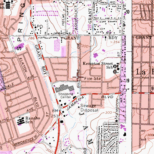 Topographic Map of San Miguel Consolidated Fire Protection District Station 16, CA