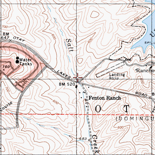 Topographic Map of Chula Vista Fire Department Station 8, CA