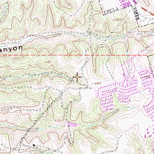 Topographic Map of Chula Vista Fire Department Station 4, CA