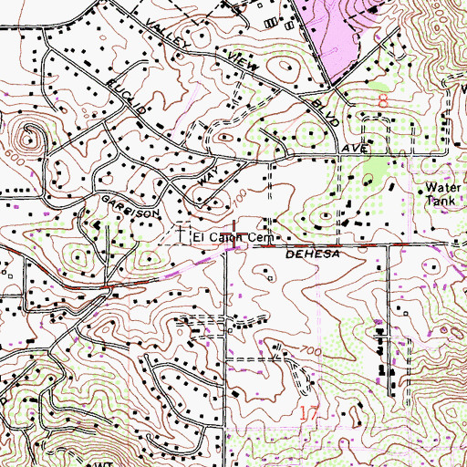 Topographic Map of San Miguel Consolidated Fire Protection District Station 23, CA