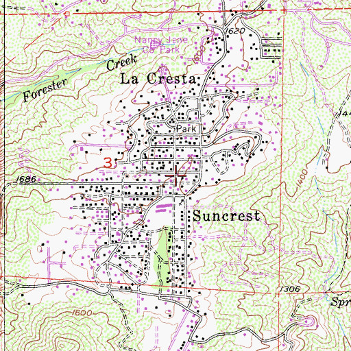 Topographic Map of San Miguel Consolidated Fire Protection District Station 18, CA