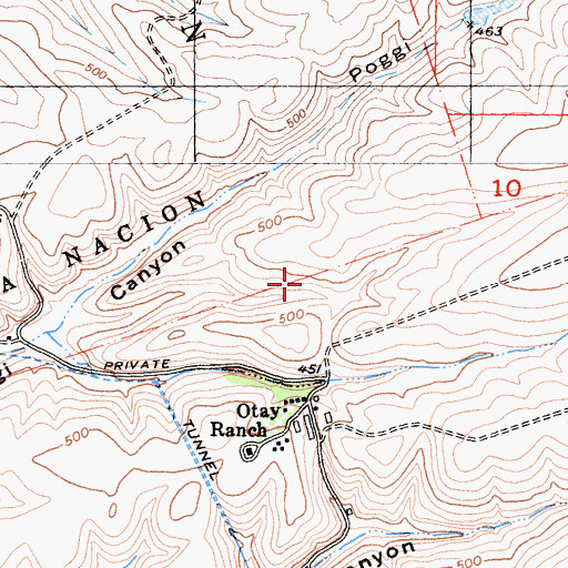 Topographic Map of Chula Vista Fire Department Station 7, CA
