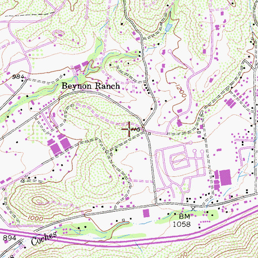 Topographic Map of Lakeside Fire Station 26 Blossom Valley, CA