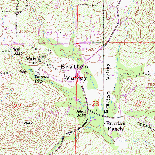 Topographic Map of California Department of Forestry and Fire Protection Station 37 - Deerhorn Valley, CA