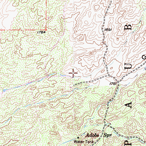 Topographic Map of Riverside County Fire Department Station 96 Glen Oaks, CA