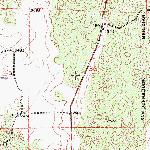 Topographic Map of Riverside County Fire Department Station 28 Sage, CA