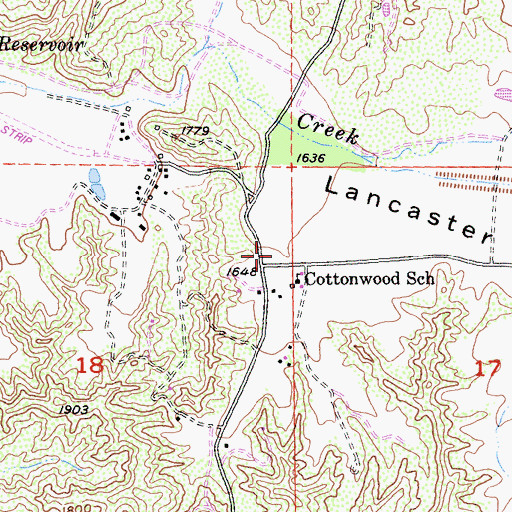 Topographic Map of Riverside County Fire Department Station 52 Cottonwood, CA