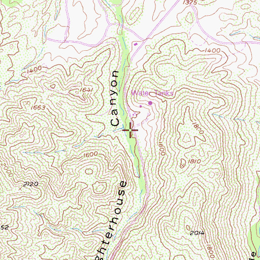 Topographic Map of Riverside County Fire Department Station 75 - Bear Creek, CA
