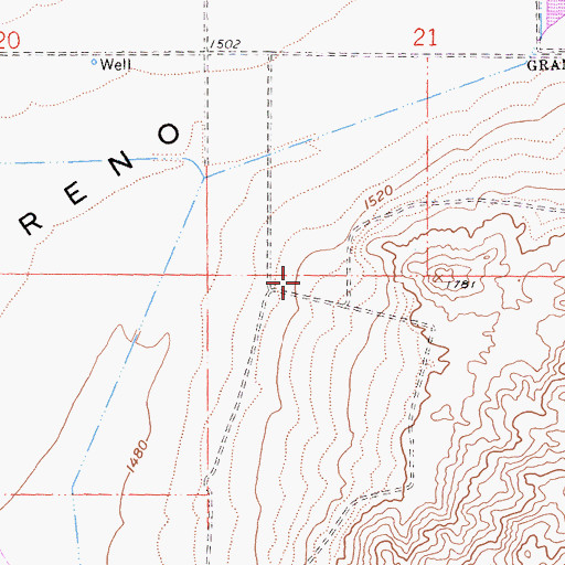 Topographic Map of Riverside County Fire Department Station 91 College Park, CA
