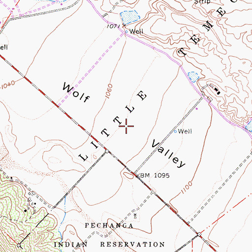 Topographic Map of Riverside County Fire Department Station 92 - Wolf Creek, CA