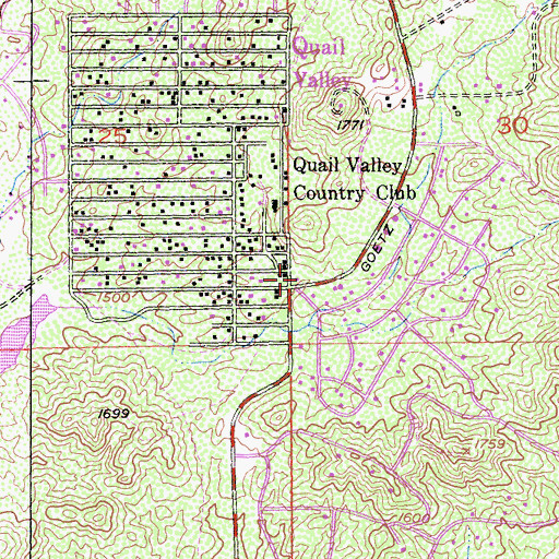 Topographic Map of Riverside County Fire Department Station 5 Quail Valley, CA