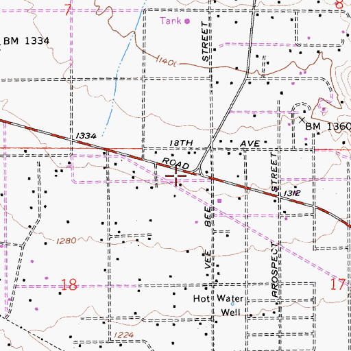 Topographic Map of Riverside County Fire Department Station 56 Sky Valley, CA