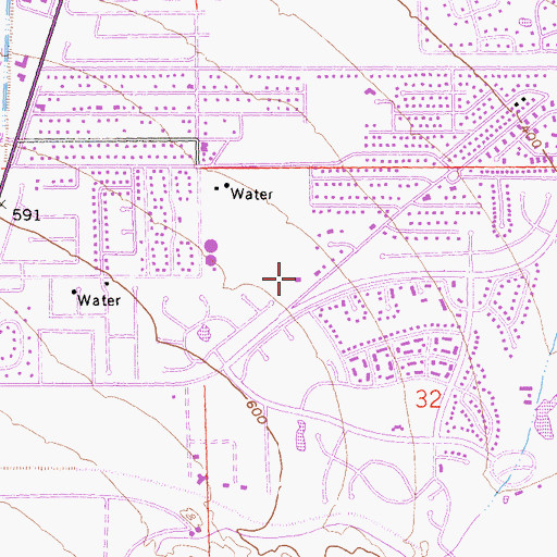 Topographic Map of Riverside County Fire Department Station 67 Mesa View, CA