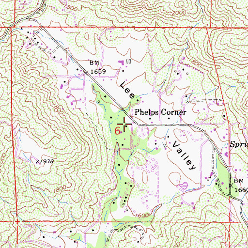Topographic Map of California Department of Forestry and Fire Protection Station 34 - Lee Valley, CA