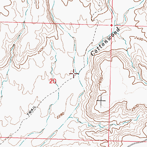 Topographic Map of Cedar Wash, AZ