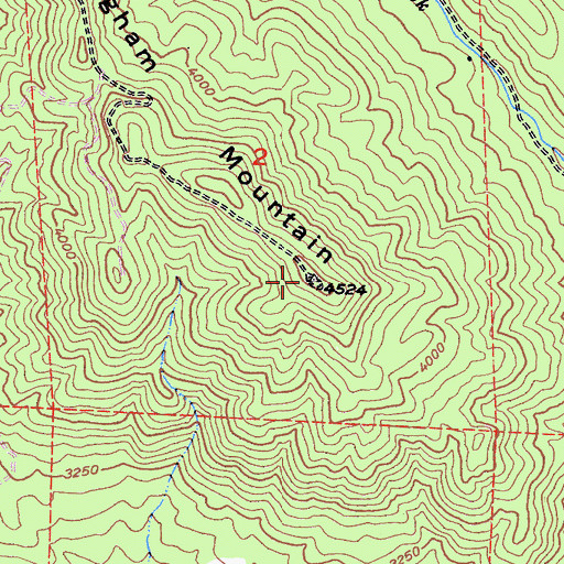 Topographic Map of Buckingham Mountain, CA