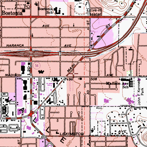 Topographic Map of Heartland Fire and Rescue El Cajon Station 8, CA