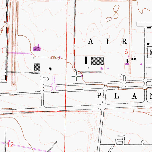 Topographic Map of United States Air Force Plant 42 Fire Department Station 2, CA