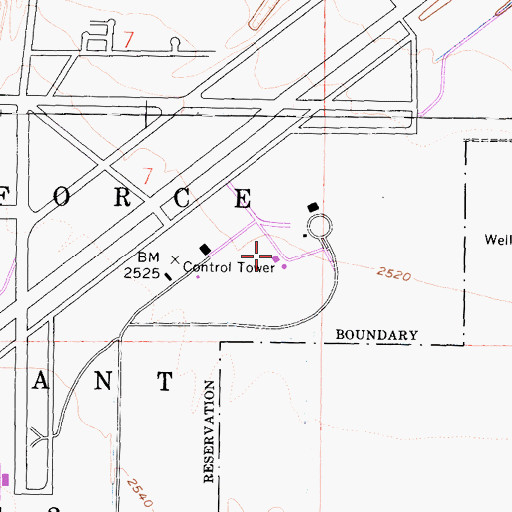 Topographic Map of United States Air Force Plant 42 Fire Department Station 1 Headquarters, CA