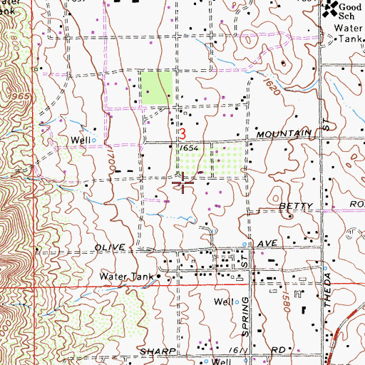 Topographic Map of Riverside County Fire Department Station 9 Goodmeadow, CA