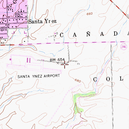 Topographic Map of Santa Barbara County Fire Department Station 32, CA