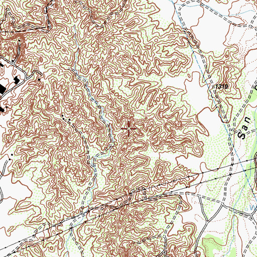 Topographic Map of Los Angeles County Fire Department Station 156, CA