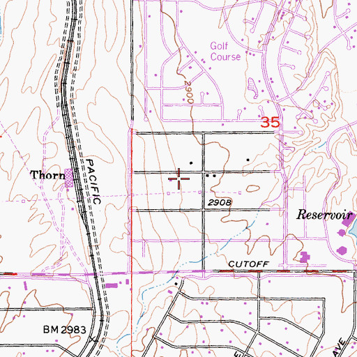 Topographic Map of San Bernardino County Fire Department Fire Station 22, CA