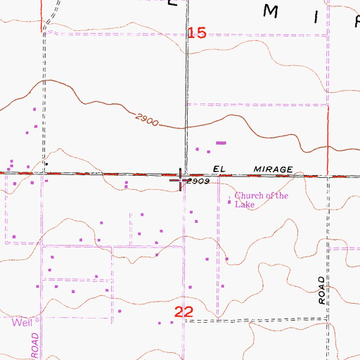 Topographic Map of San Bernardino County Fire Department Station 11 El Mirage, CA