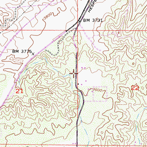 Topographic Map of San Bernardino County Fire Department - Hesperia Fire Station, CA