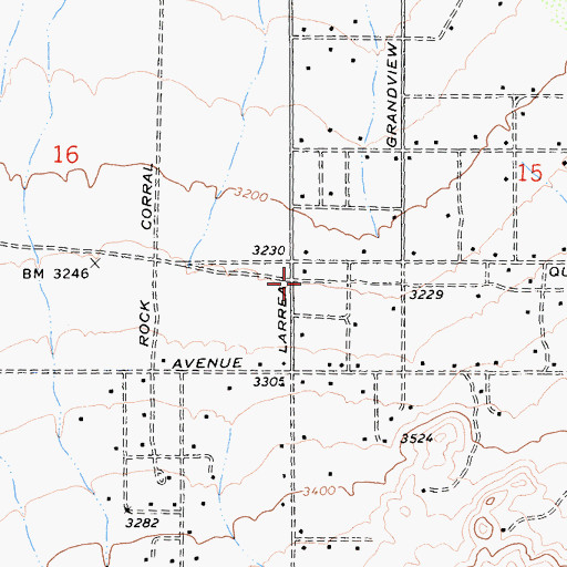 Topographic Map of San Bernardino County Fire Department Station 43 Johnson, CA