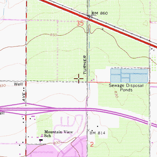 Topographic Map of Ontario Fire Department Station 6, CA