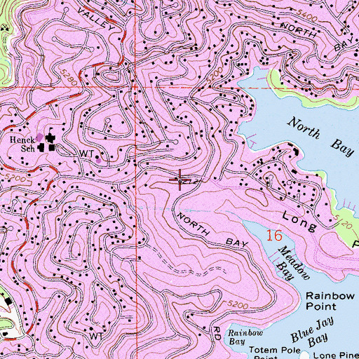 Topographic Map of San Bernardino County Fire Department Station 94 - Lake Arrowhead, CA