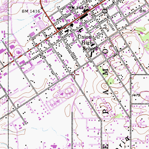 Topographic Map of CAL FIRE Ramona Fire Station 80, CA