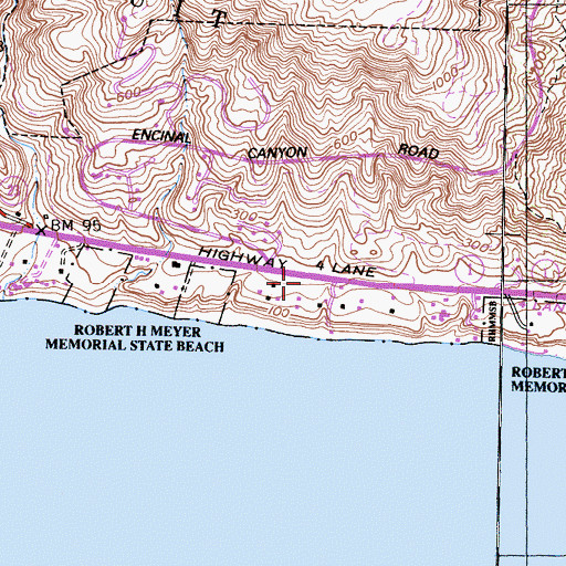 Topographic Map of Los Angeles County Fire Department Station 99, CA