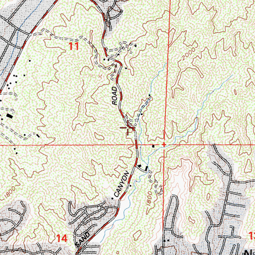 Topographic Map of Los Angeles County Fire Department Station 132, CA