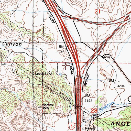 Topographic Map of Los Angeles County Fire Department Station 77, CA