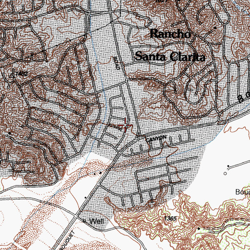 Topographic Map of Los Angeles County Fire Department Station 111, CA