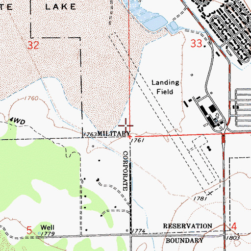 Topographic Map of Combat Center Fire Department Station 452, CA