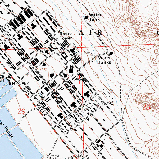 Topographic Map of Combat Center Fire Department Station 451, CA