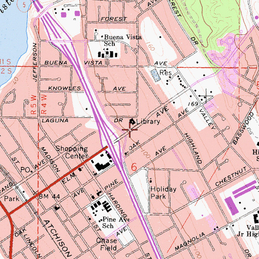 Topographic Map of Carlsbad Fire Department Station 1, CA