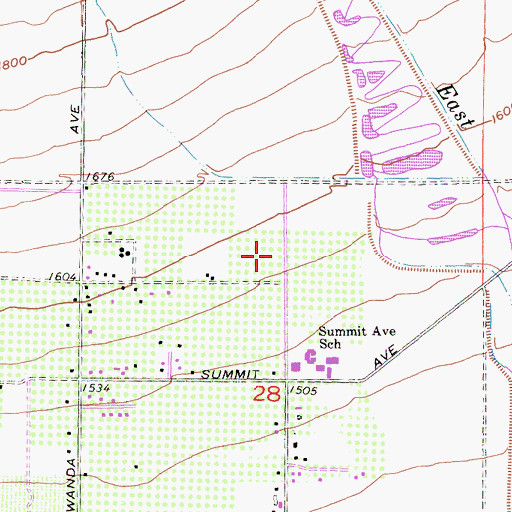 Topographic Map of Rancho Cucamonga Fire Protection District Station 176, CA