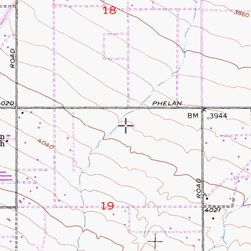 Topographic Map of California Department of Forestry and Fire Protection Station 10 Phelan, CA