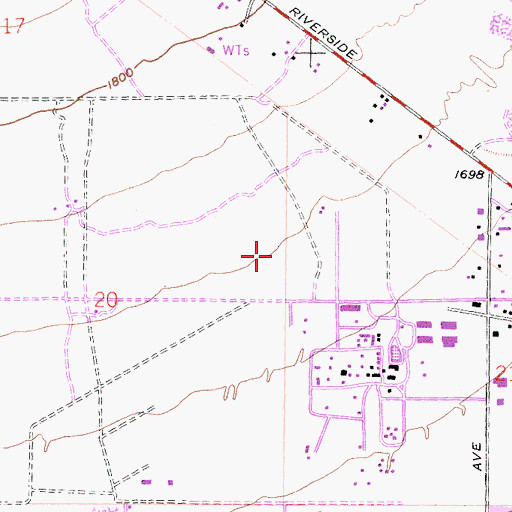 Topographic Map of Rialto Fire Department Station 204, CA