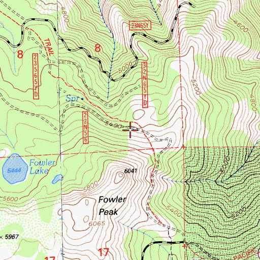 Topographic Map of Butte Bar Trail, CA