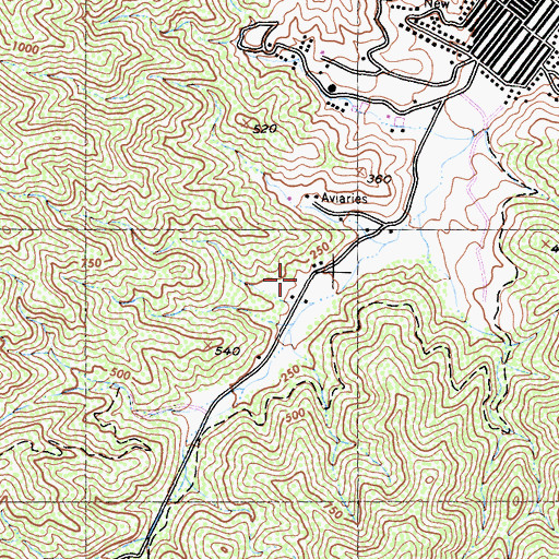 Topographic Map of Los Angeles County Fire Department Station 55, CA