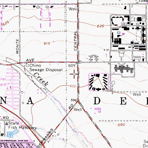 Topographic Map of California Institution for Men Fire Department, CA