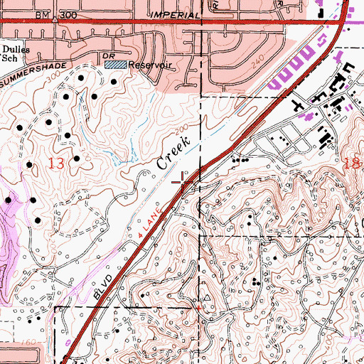 Topographic Map of Los Angeles County Fire Department Station 194, CA